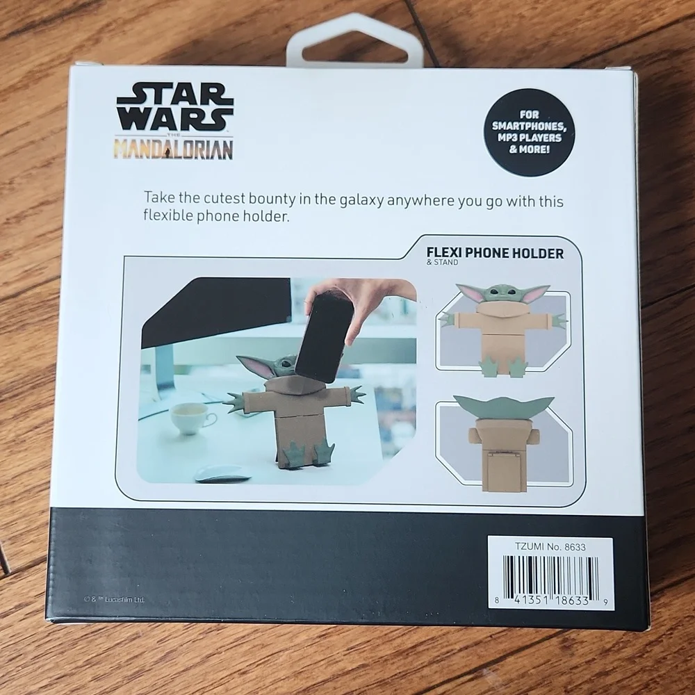 NEW Tzumi The Child Flexi Phone Holder and Stand – Adjustable - Grogu